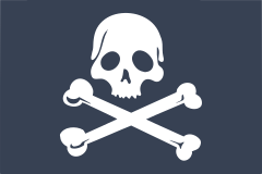 Pirate Flag With Skull And Crossbones Sticker