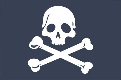 Pirate Flag With Skull And Crossbones Sticker