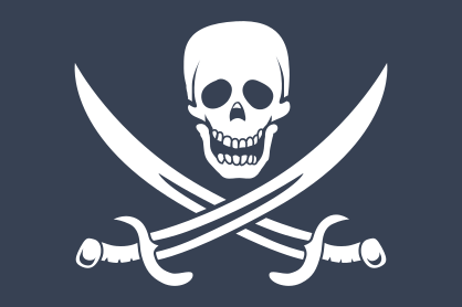 Pirate Flag With Swords Sticker