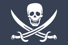 Pirate Flag With Swords Sticker