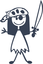 Pirate Girl Family Sticker