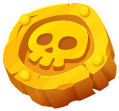 Pirate Gold Coin Sticker
