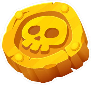 Pirate Gold Coin Sticker