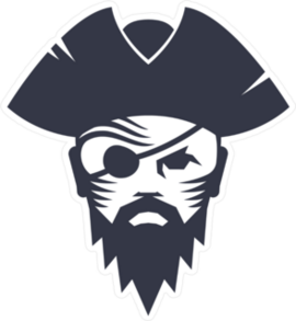 Pirate Head Icon Sticker