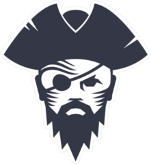 Pirate Head Icon Sticker