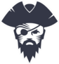 Pirate Head Icon Sticker