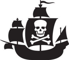 Pirate Ship With Skull And Crossed Bones Sail Sticker