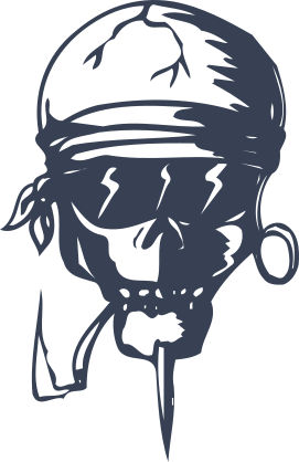 Pirate Skull Skeleton Sticker