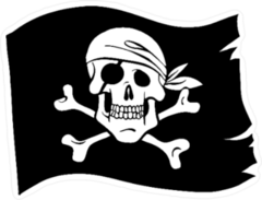 Piratic Flag Sticker