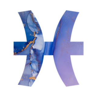 Pisces Abstract Hand Painted Alcohol Ink Sticker