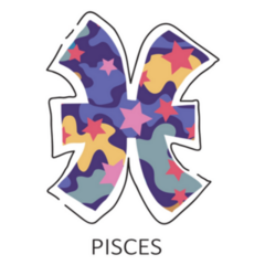 Pisces Abstract Star Symbol Sticker