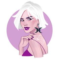 Pisces Beautiful Girl Short Blonde Hair Sticker