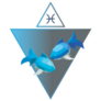 Pisces Horoscope Sign Triangle Sticker