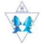 Pisces Horoscope Triangular Sign Sticker