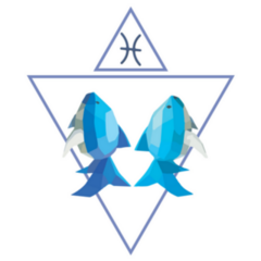 Pisces Horoscope Triangular Sign Sticker
