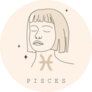 Pisces One Line Drawing Sticker