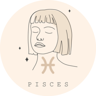 Pisces One Line Drawing Sticker