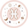 Pisces Pink Horoscope Sign Sticker