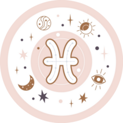 Pisces Pink Horoscope Sign Sticker