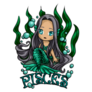 Pisces Sign Chibi Cute Mermaid Girl Sticker