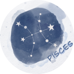 Pisces Star Constellation Watercolour Sticker