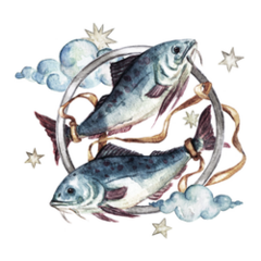 Pisces Watercolor Sticker