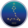 Pisces Zodiac Constellation Gradient Sticker
