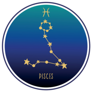 Pisces Zodiac Constellation Gradient Sticker