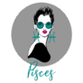 Pisces Zodiac Girl In Glasses Sticker