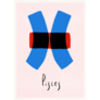 Pisces Zodiac Illustration Delicate Abstract Sticker