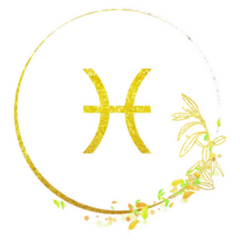 Pisces Zodiac In Gold Sticker