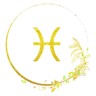 Pisces Zodiac In Gold Sticker