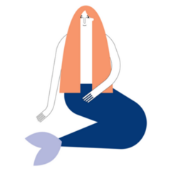 Pisces Zodiac Mermaid Girl Sticker