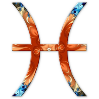 Pisces Zodiac Psychedelic Icon Sticker