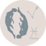 Pisces Zodiac Sign Constellation Grey Sticker