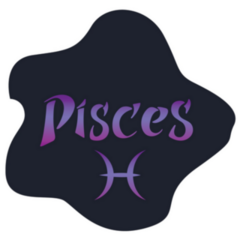 Pisces Zodiac Sign Hand Lettering Sticker