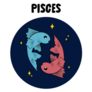 Pisces Zodiac Sign In Space Sticker