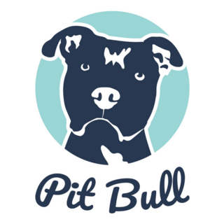 Pit Bull Blue Text Sticker