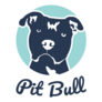 Pit Bull Blue Text Sticker