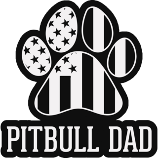 Pit Bull Dad Usa Sticker