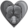 Pit Bull Heart Sticker