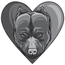 Pit Bull Heart Sticker