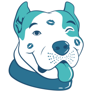 Pit Bull Kisses Sticker