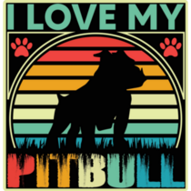 Pit Bull Love Art Sticker