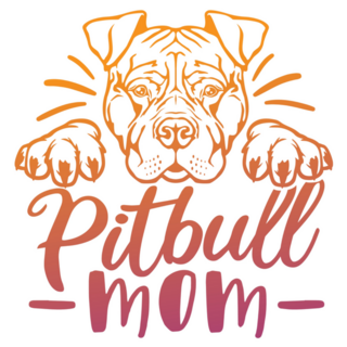 Pit Bull Mom Gradient Sticker
