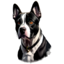 Pit Bull Portrait Sticker