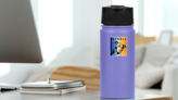 Pit Bull Retro Sticker on a Water Bottle (New) example
