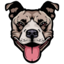 Pit Bull Tongue Out Sticker