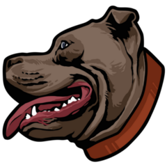 Pit Bull Wild Face Sticker