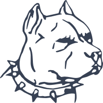 Pitbull Dog Head Sticker